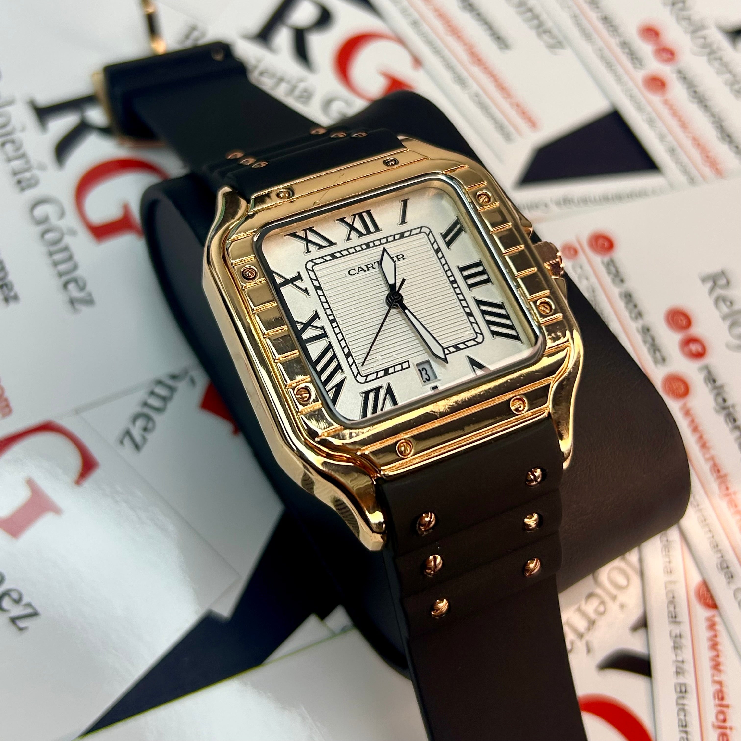 CARTIER DO´SANTOS PARA HOMBRE REF-GOMA-NORB