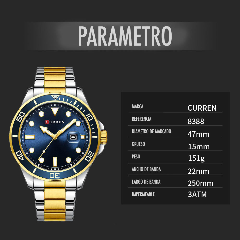 CURREN ORIGINAL X RLX SUMERGIBLE PARA HOMBRE REF SUBMARINE 8388-BA