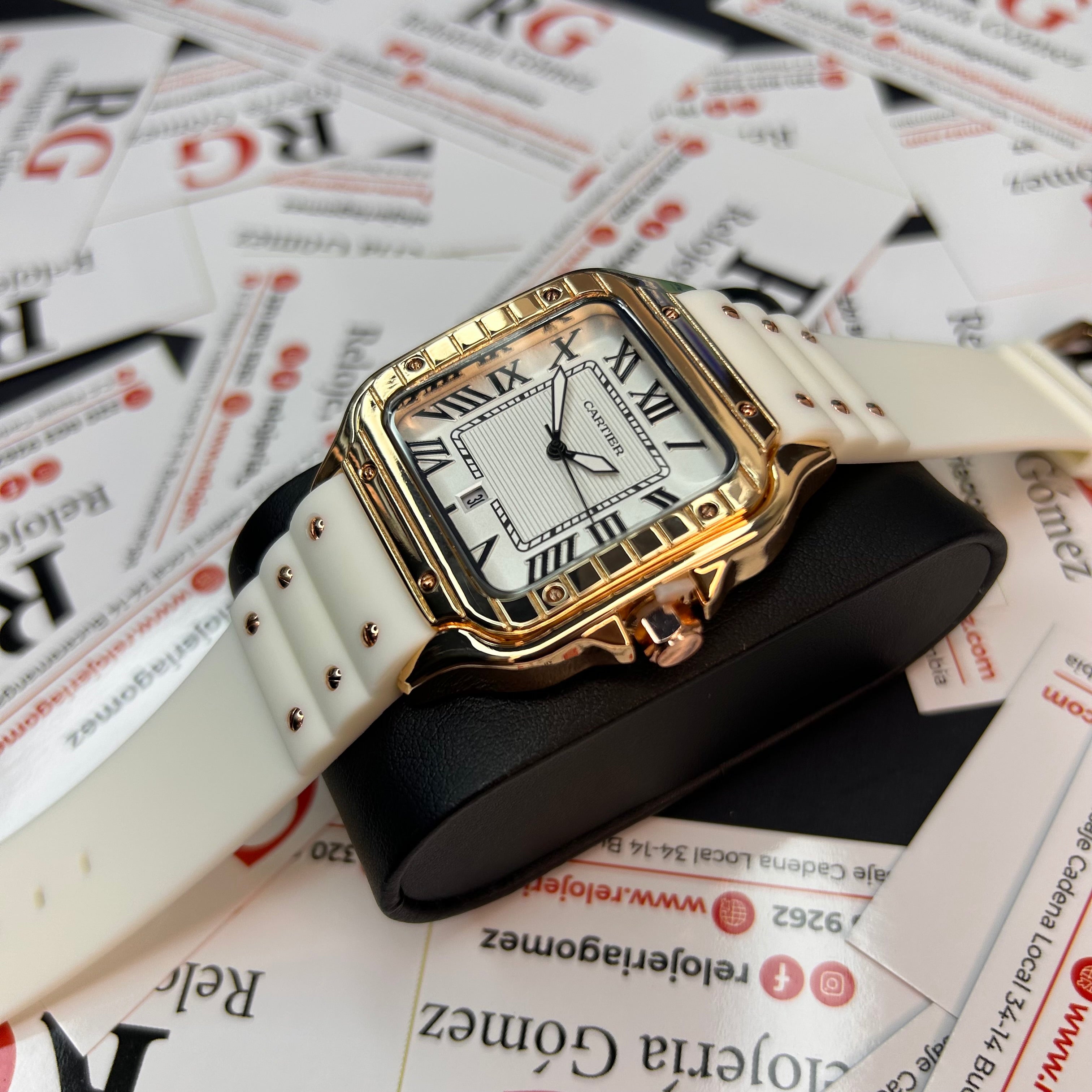 CARTIER DO´SANTOS PARA HOMBRE REF-GOMA-BORB