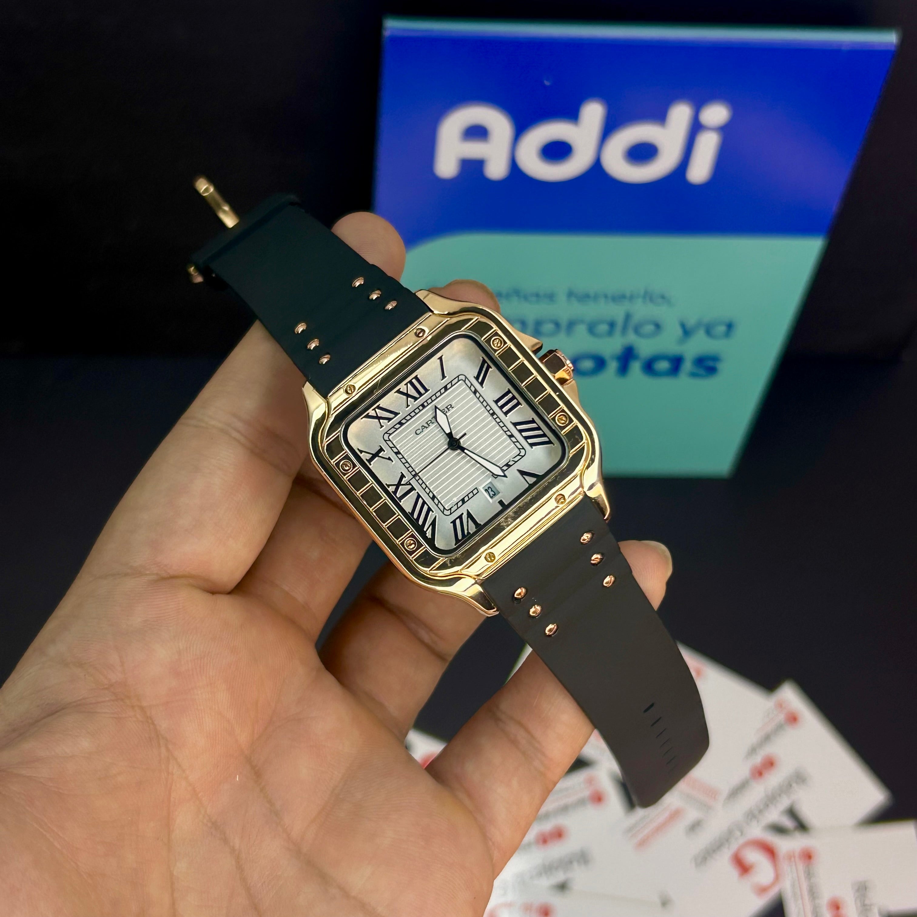 CARTIER DO´SANTOS PARA HOMBRE REF-GOMA-NORB