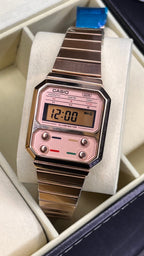 CASIO UNISEX RETRO VINTAGE A-1000-ORO ROSA