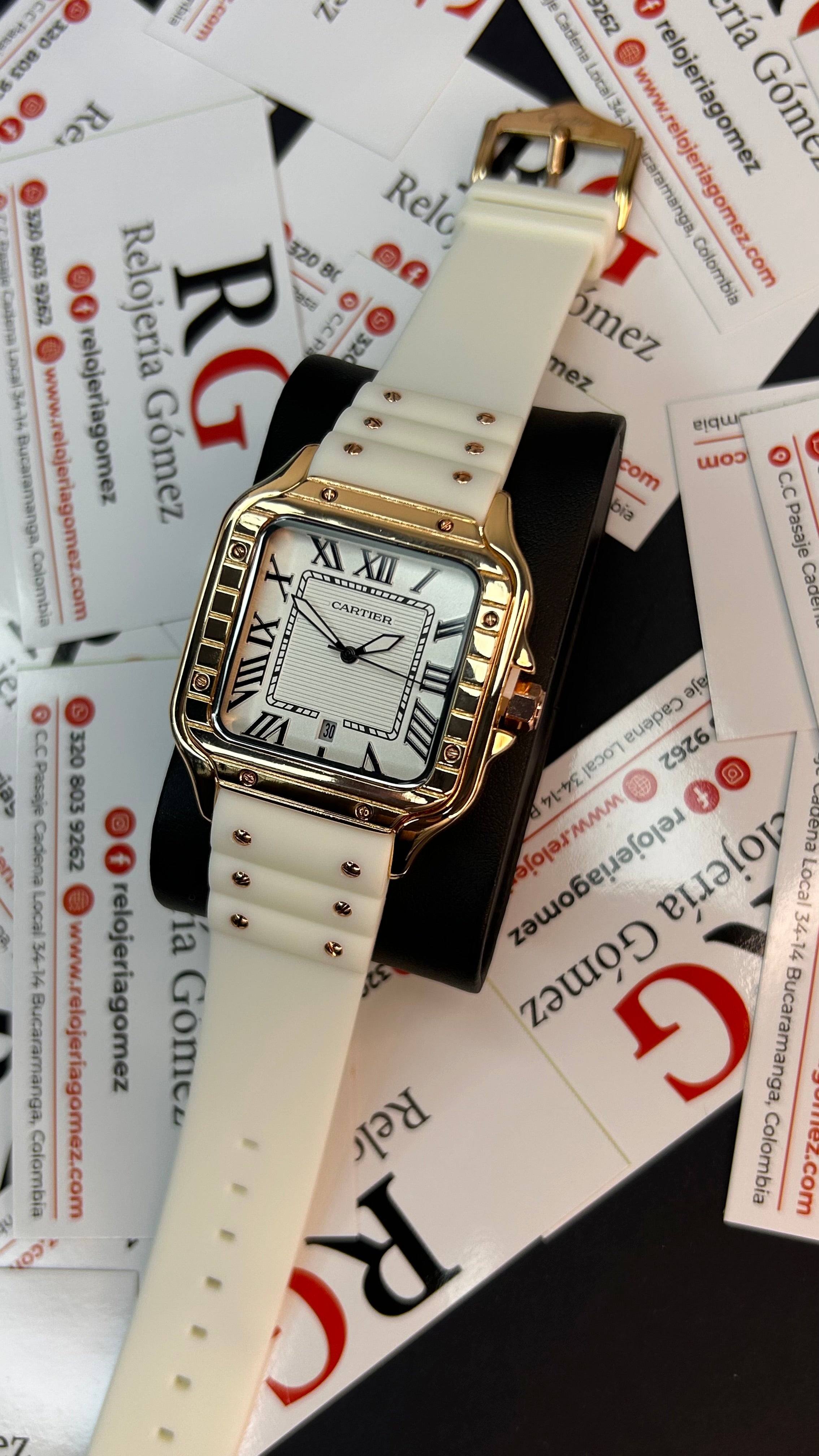 CARTIER DO´SANTOS PARA HOMBRE REF-GOMA-BORB