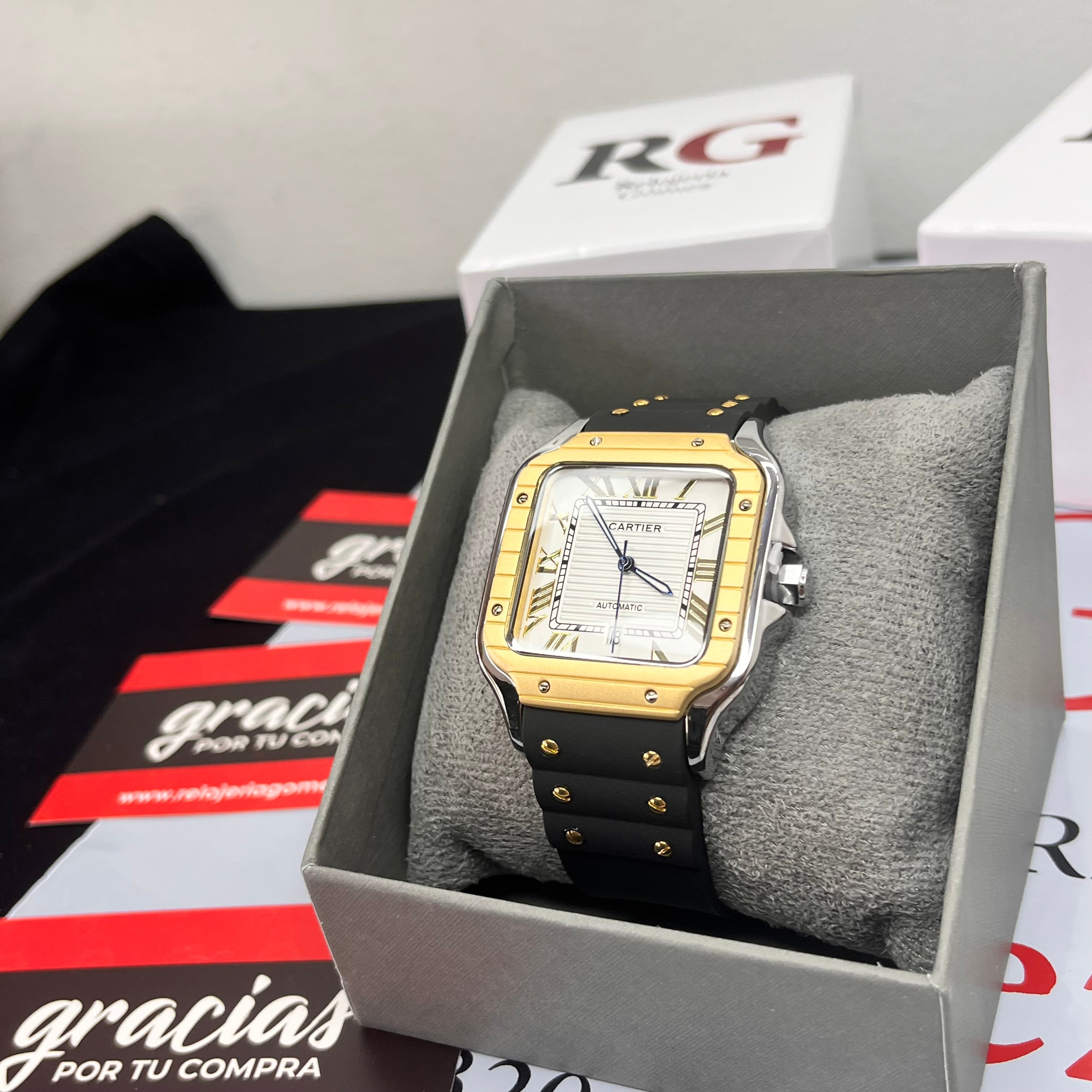 CARTIER DO´SANTOS PARA HOMBRE REF-GOMA N-BIB