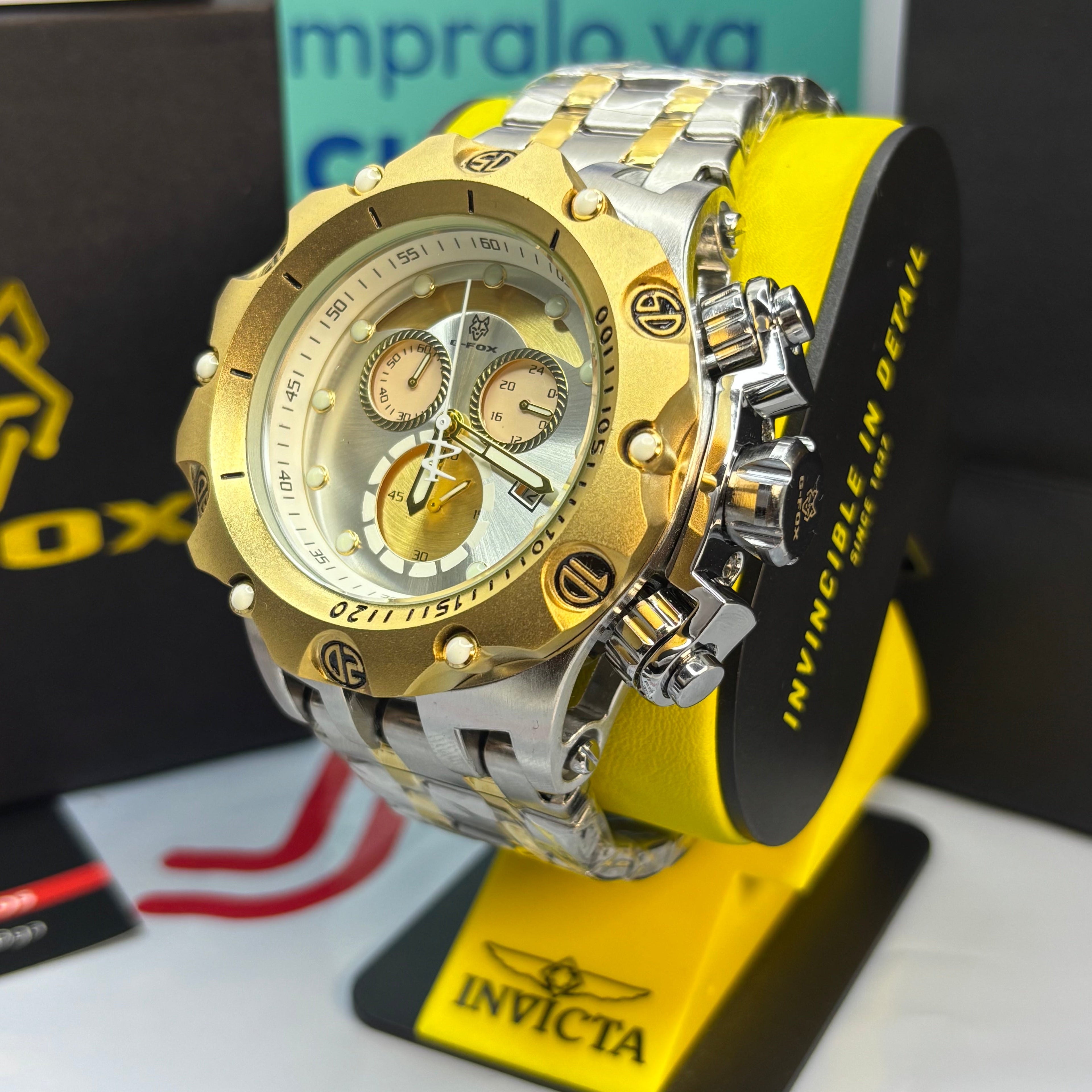 G-FOX ORIGINAL FUNCIONAL  POR INVICTA SUMERGIBLE   PARA HOMBRE  REF- PB