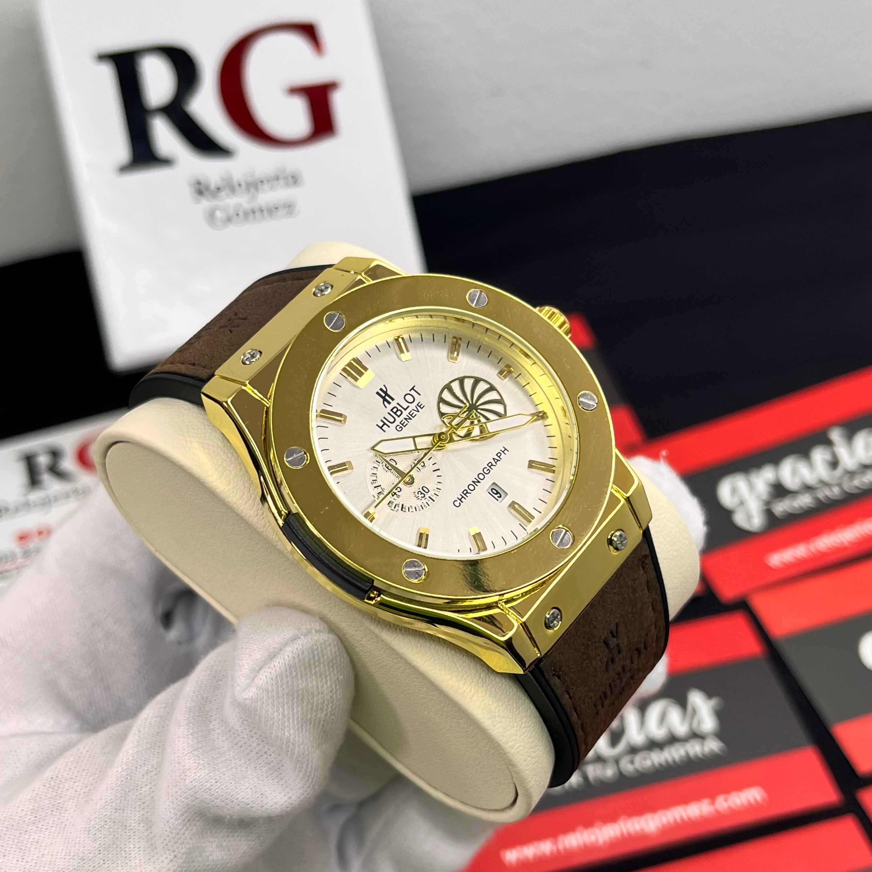 HUBLOT GENEVE CUERO PARA HOMBRE REF-MDB