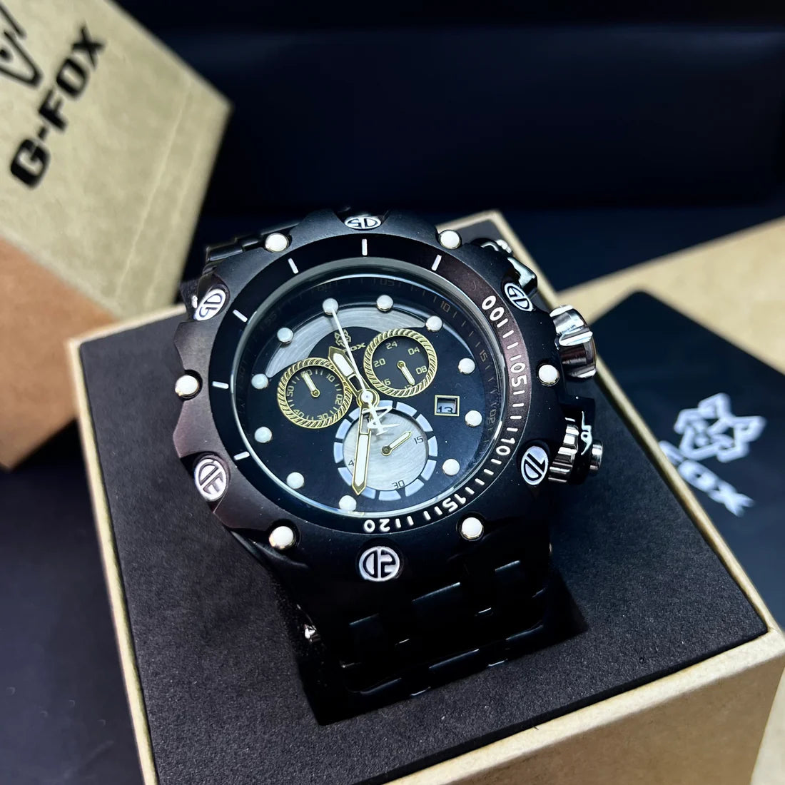 G FOX ORIGINAL FUNCIONAL  POR INVICTA SUMERGIBLE   PARA HOMBRE  REF-NN