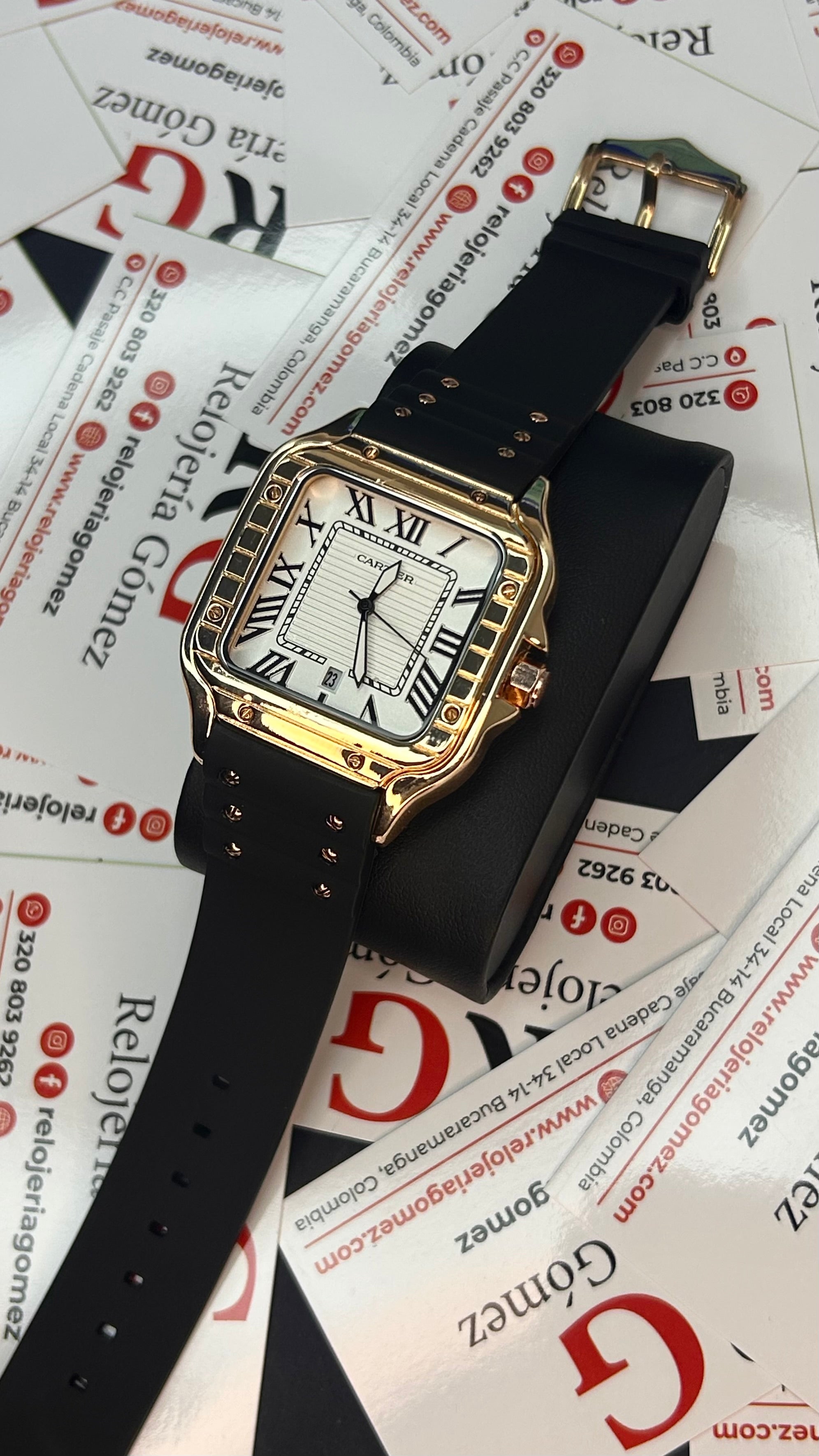 CARTIER DO´SANTOS PARA HOMBRE REF-GOMA-NORB