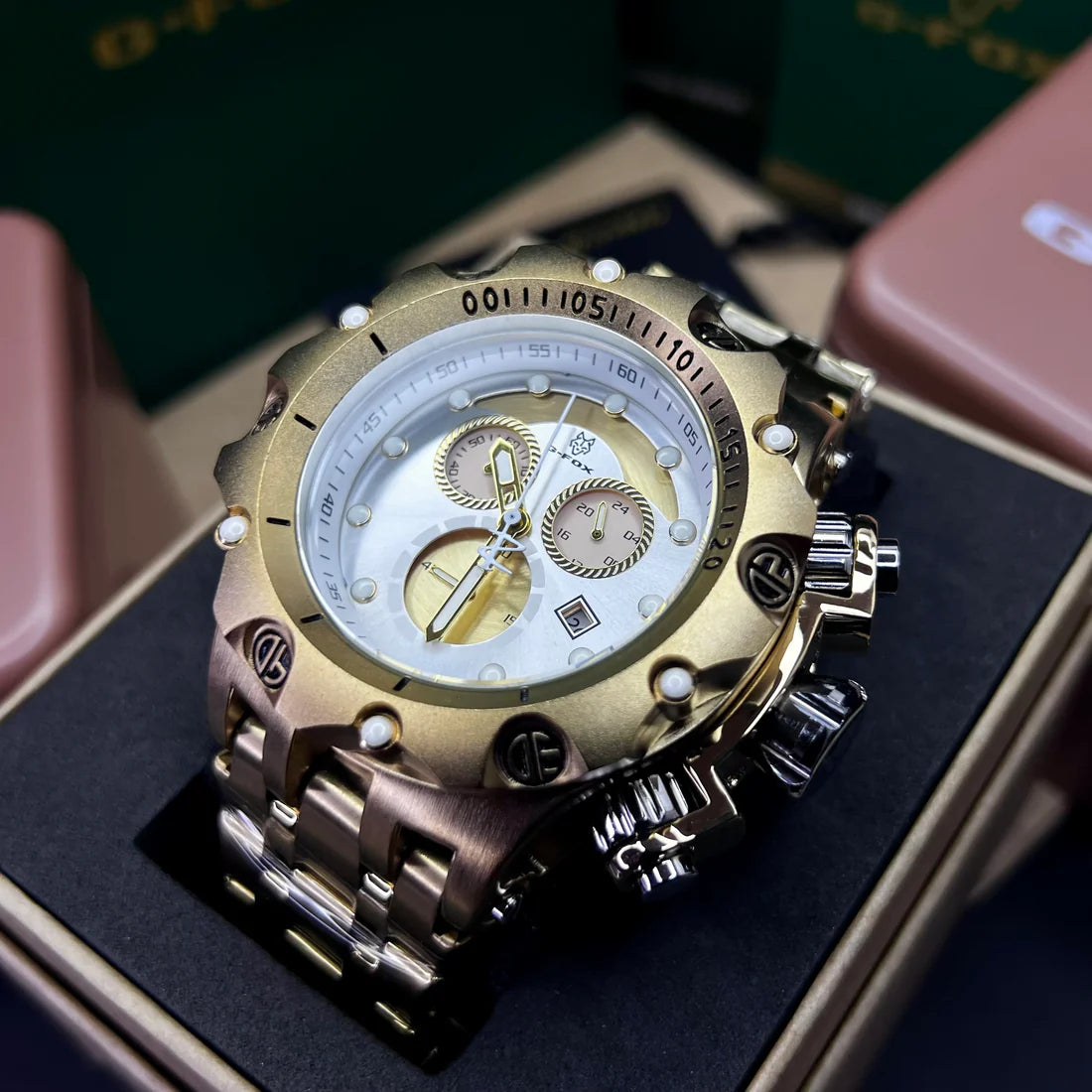 G FOX ORIGINAL FUNCIONAL  POR INVICTA SUMERGIBLE   PARA HOMBRE  REF-DB