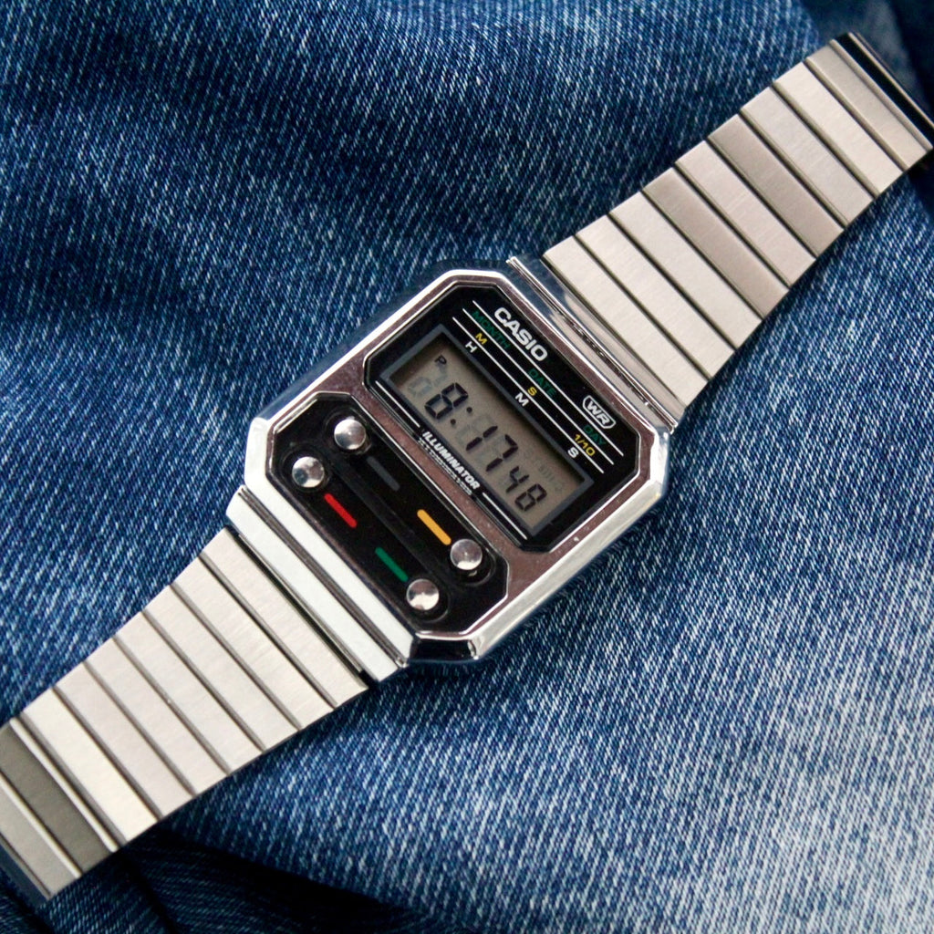 CASIO UNISEX RETRO VINTAGE A-1000-PLATEADO
